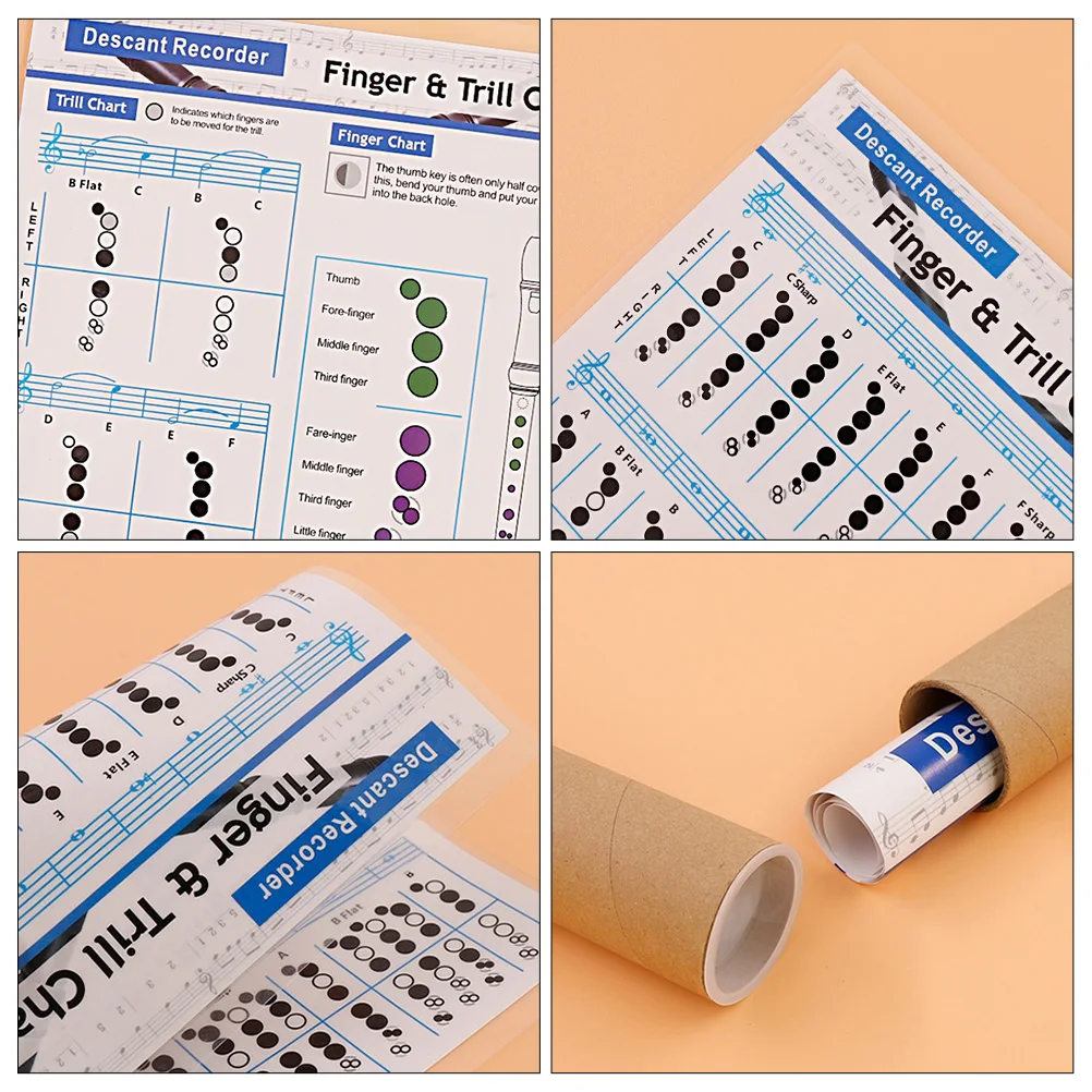 

Clarinet Fingering Chart Chord Chords Practice Flute Music Poster Bass Large for Beginner