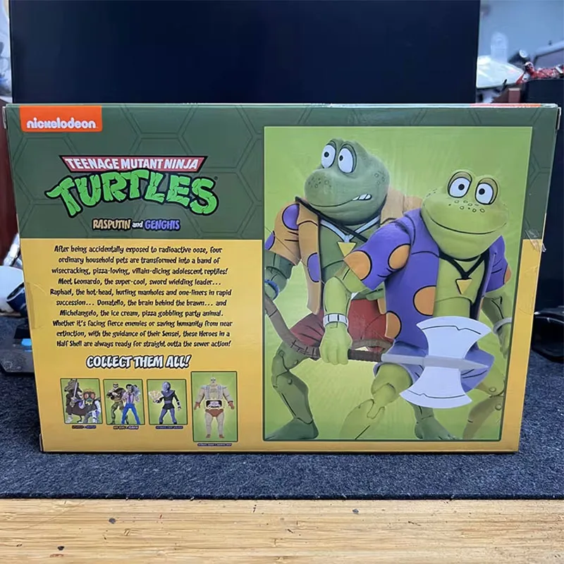 NECA TMNT شخصية المراهقين متحولة النينجا السلاحف تمثال مانغا راسبوتين وجنجيس ألعاب شخصيات الحركة 7 بوصة نموذج دمية أصلية #6
