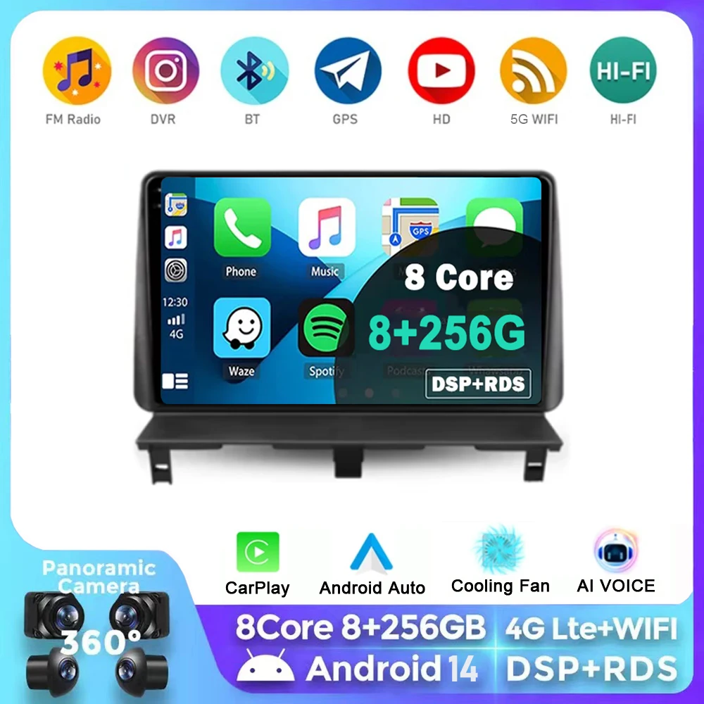 Car Radio Carplay For Peugeot Expert 2 G9 2007 - 2017 Navigation GPS Android Auto Stereo Multimedia Player 5G Wifi Video 2Din BT