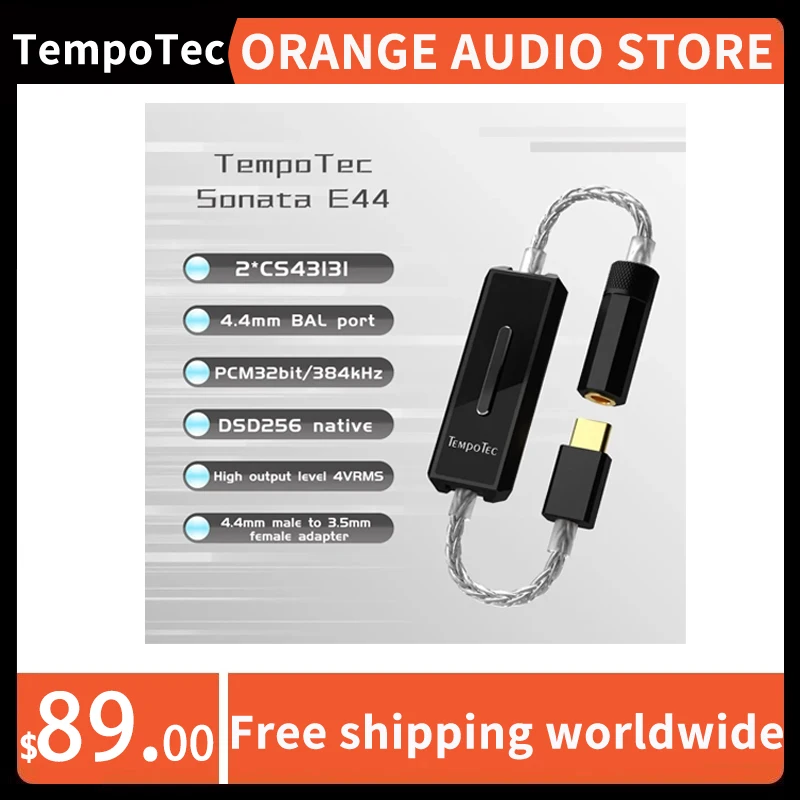 

TempoTec Sonata E44 Headphone Amplifier Dual CS43131 USB Type C To 4.4MM Balance DAC AMP DSD256(Native) For Android Phone PC MAC