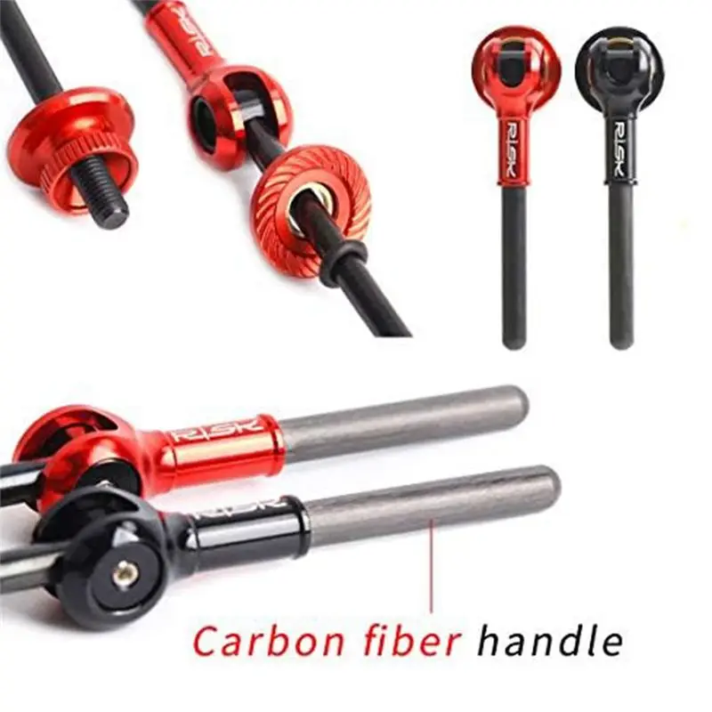 

(X07A) Mountain Bike Titanium Alloy Quick Release Carbon Fiber Titanium Shaft Quick Release Rod(Black)