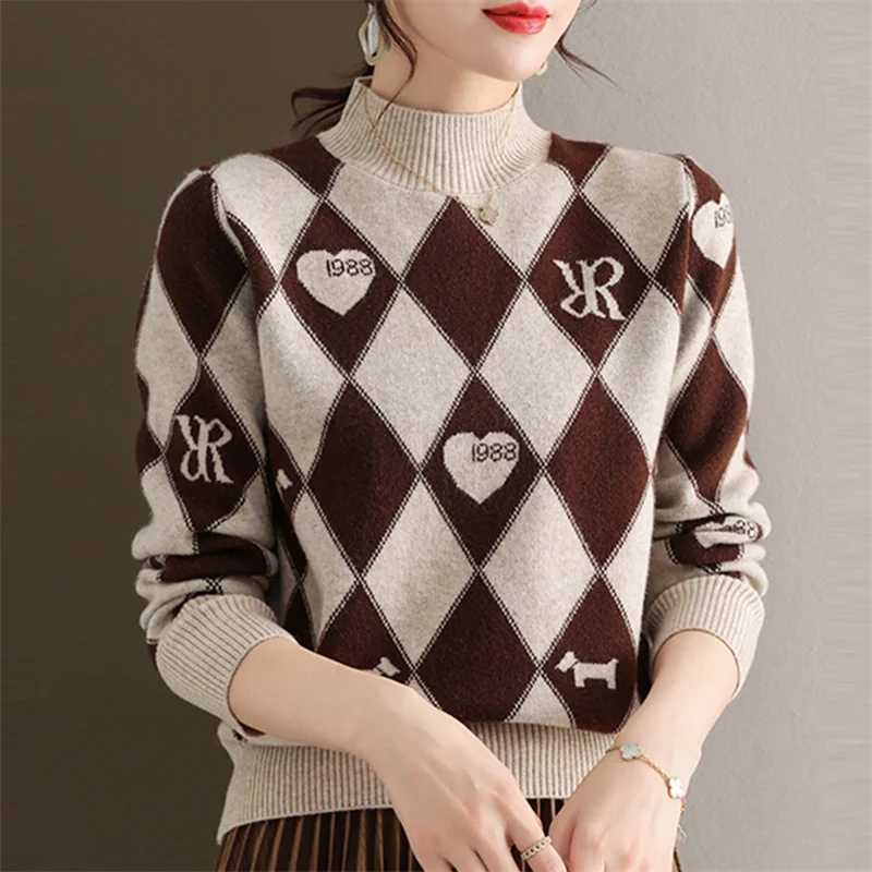 

Dalong Tongxiang High-End Sweater Autumn Winter No Pilling New 2025 Guangzhou Thirteenth Fac Cleanfit Loose Fit Long S...