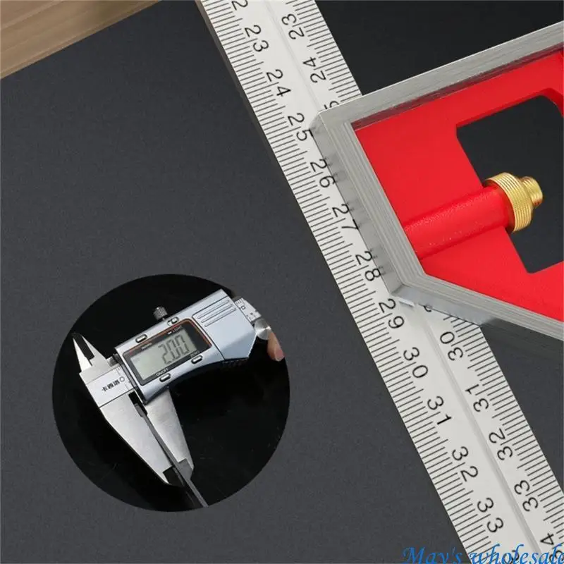 Efficient Woodworking Aluminum Angles Rule for Precise Measurements 448A