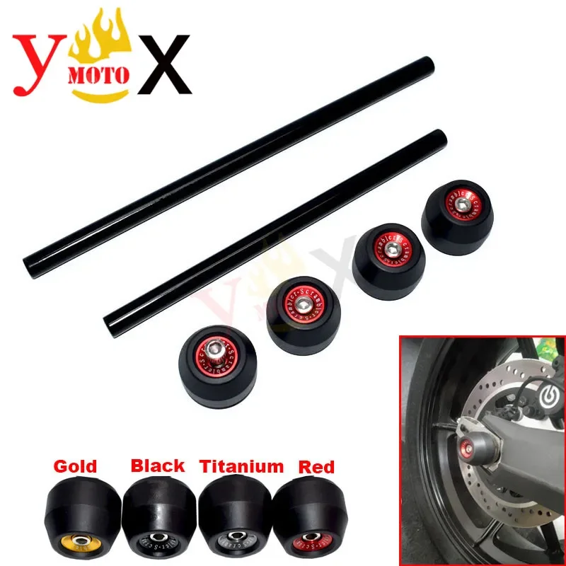 

Front&Rear Set Motorycle Wheel Axle Slider Rod Shock Absorber Falling Protection Crash Guard For Ducati Scrambler 800 400 1100