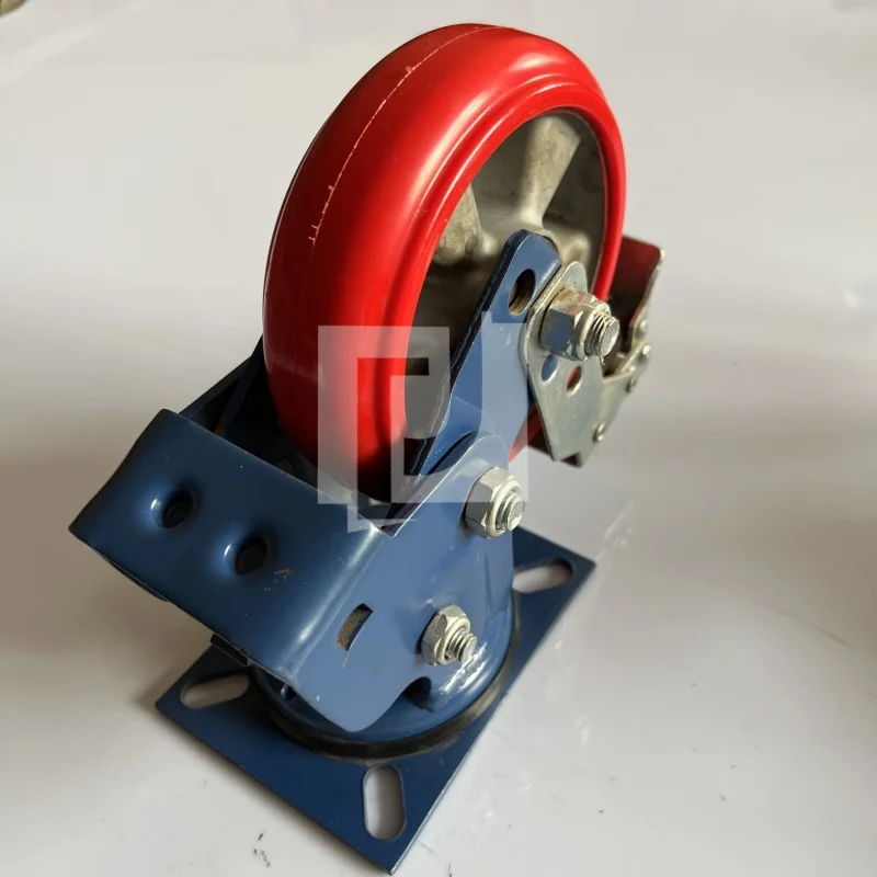 Heavy Duty Spring Caster 6 8 Inch Durable Spring Loaded Casters Caster Iron Core PU Universal Wheels