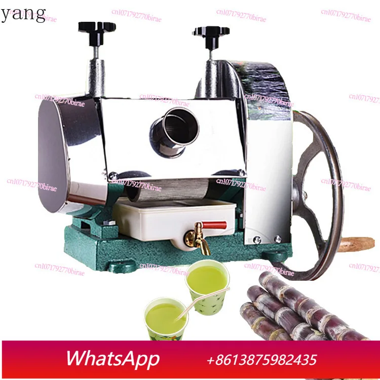 

yjq Small Commercial Sugarcane Juice Press Hand Crank Manual