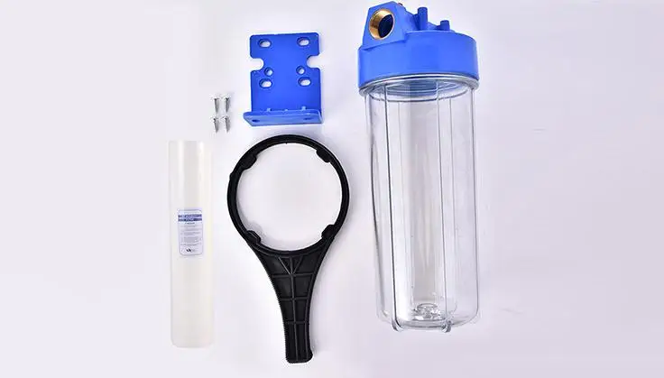 10 inch transparent PET filter housing household water purifier pre-filter pipe filter single-stage water purifier