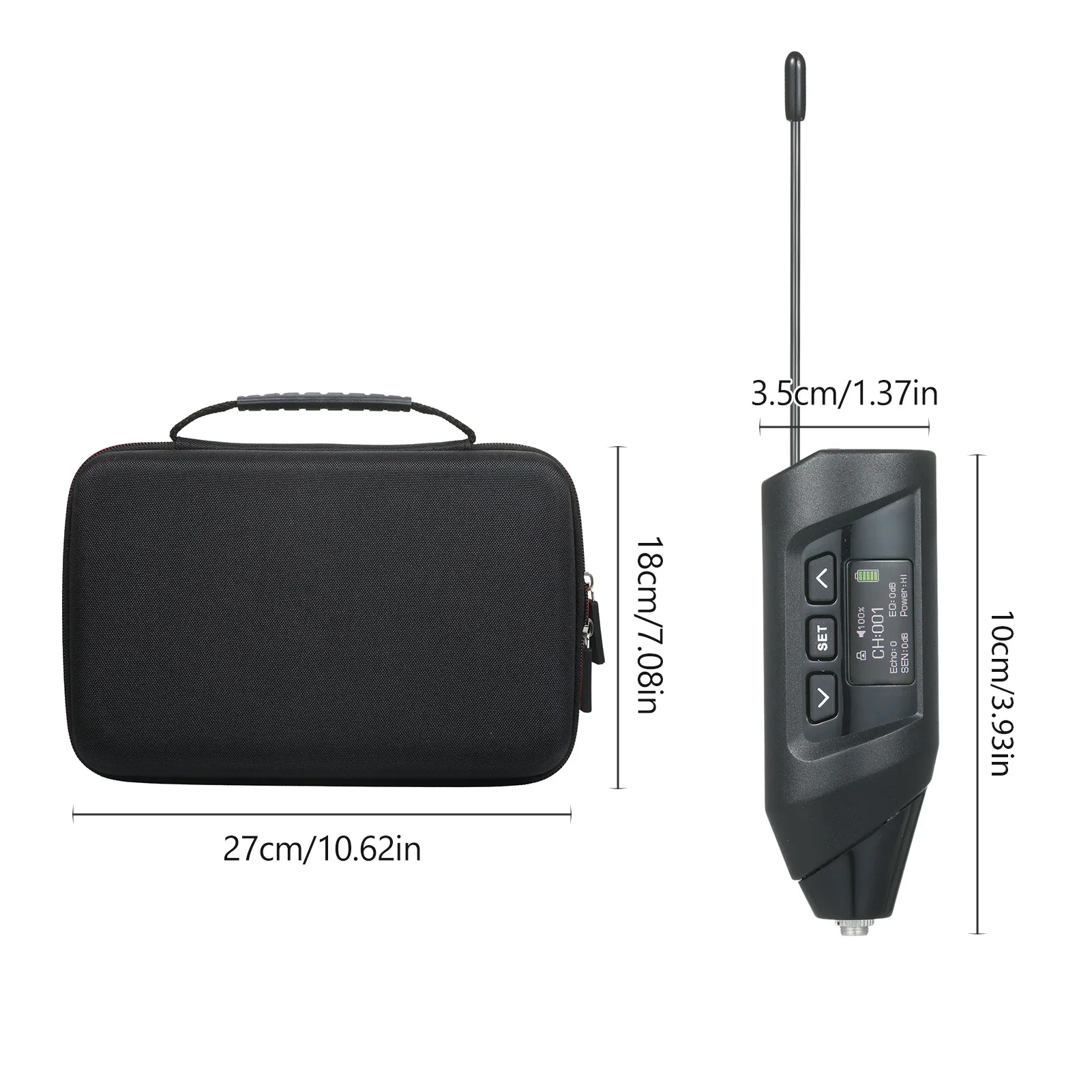 Saxofoon UHF draadloos microfoonsysteem TFT digitaal display Clip-on microfoon voor saxofoon trompetopname Live optreden