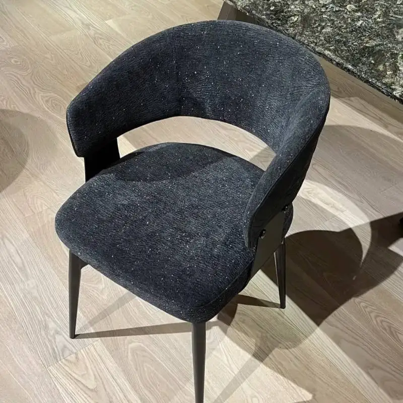 

Fabric Designer Dining Chairs Armrest Elegant Luxury Kitchen Events Sofa Accent Wedding Modern Sillas Para Comedor Furniture