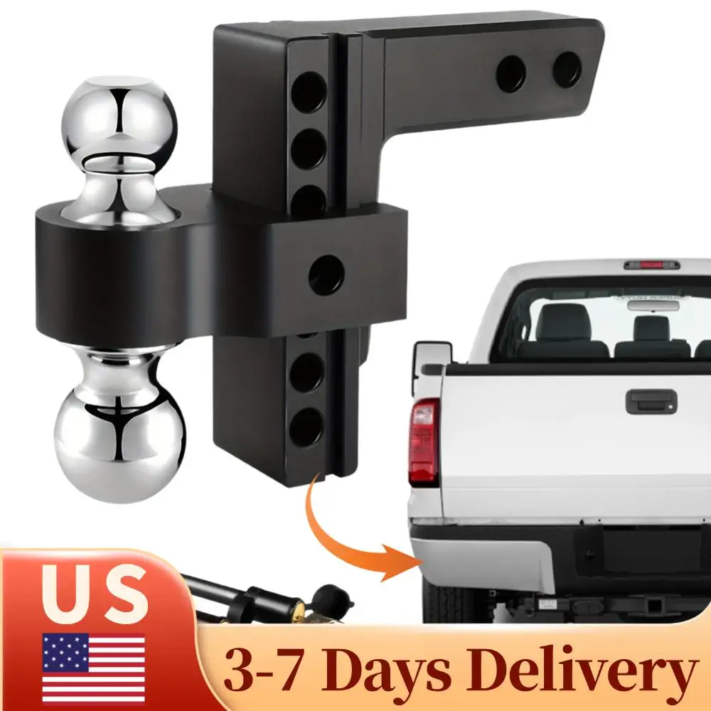 

Регулируемое прицепное устройство с подъемом/опусканием на 6 дюймов, двойной шаровой наконечник, для буксировки и хранения, с шаровыми наконечниками 2 и 2-5/16 дюйма, из алюминиевого сплава, для приемника 2 дюйма