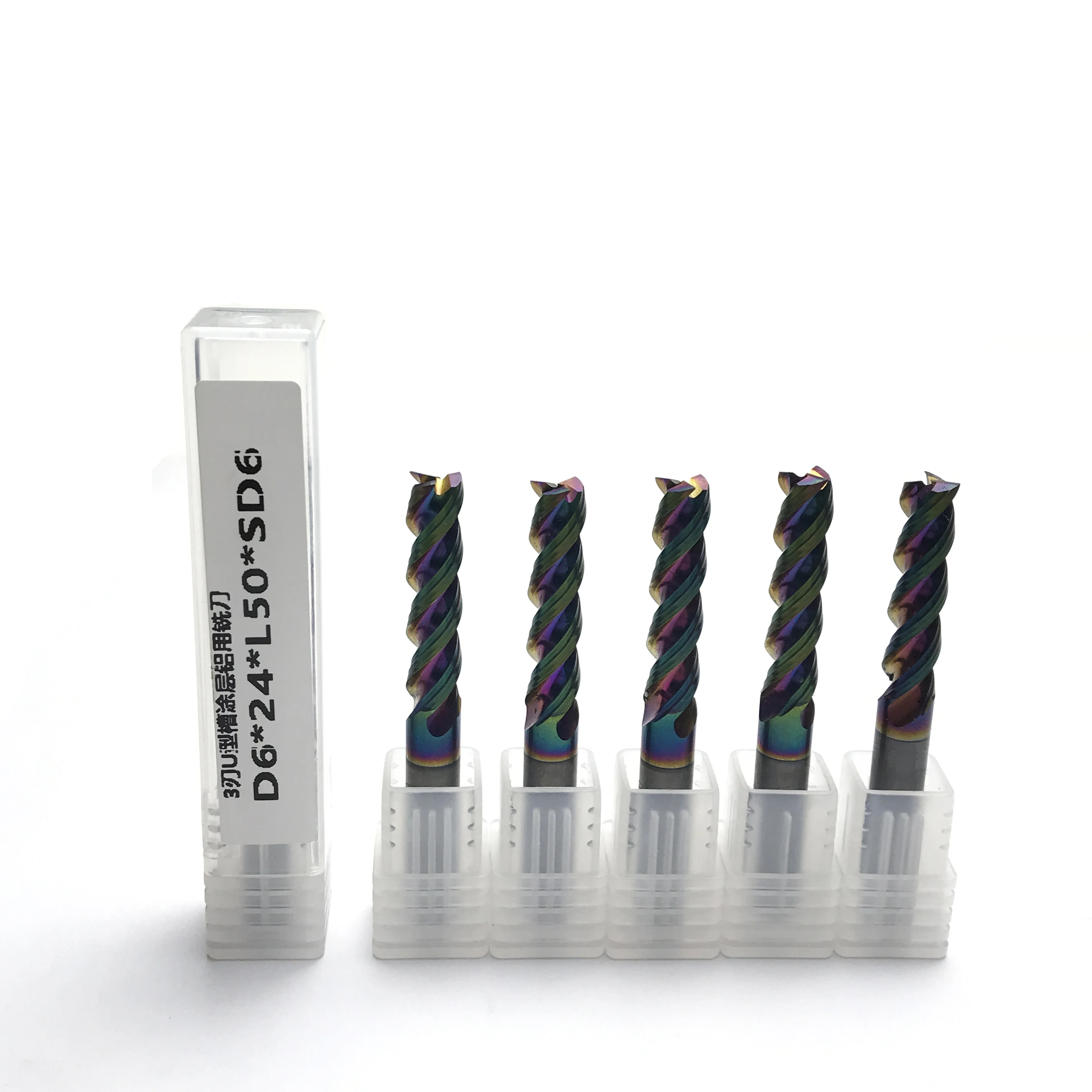 

3-зубая твердосплавная концевая фреза с покрытием DLC — алюминиевая фреза, доступна на заказ OEM