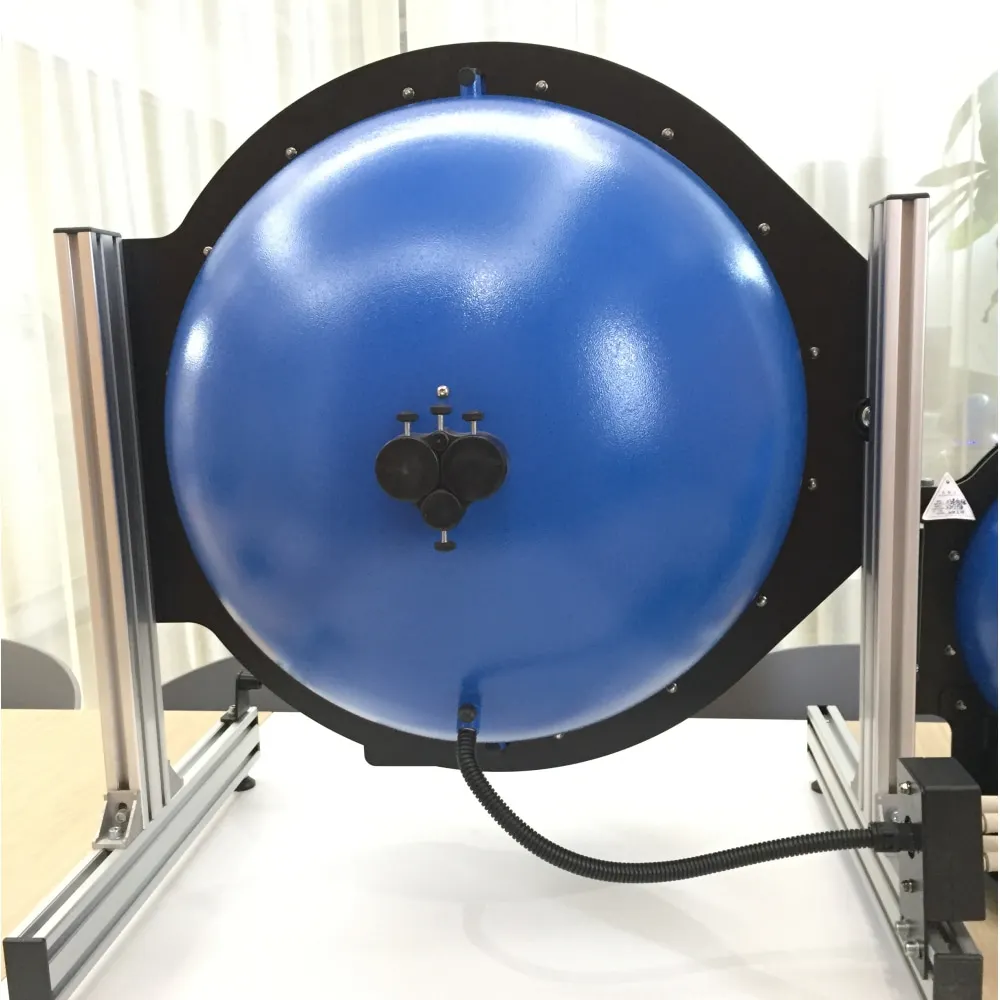 

Portable LED with integrating ball for lumen testing electrical integrating ball