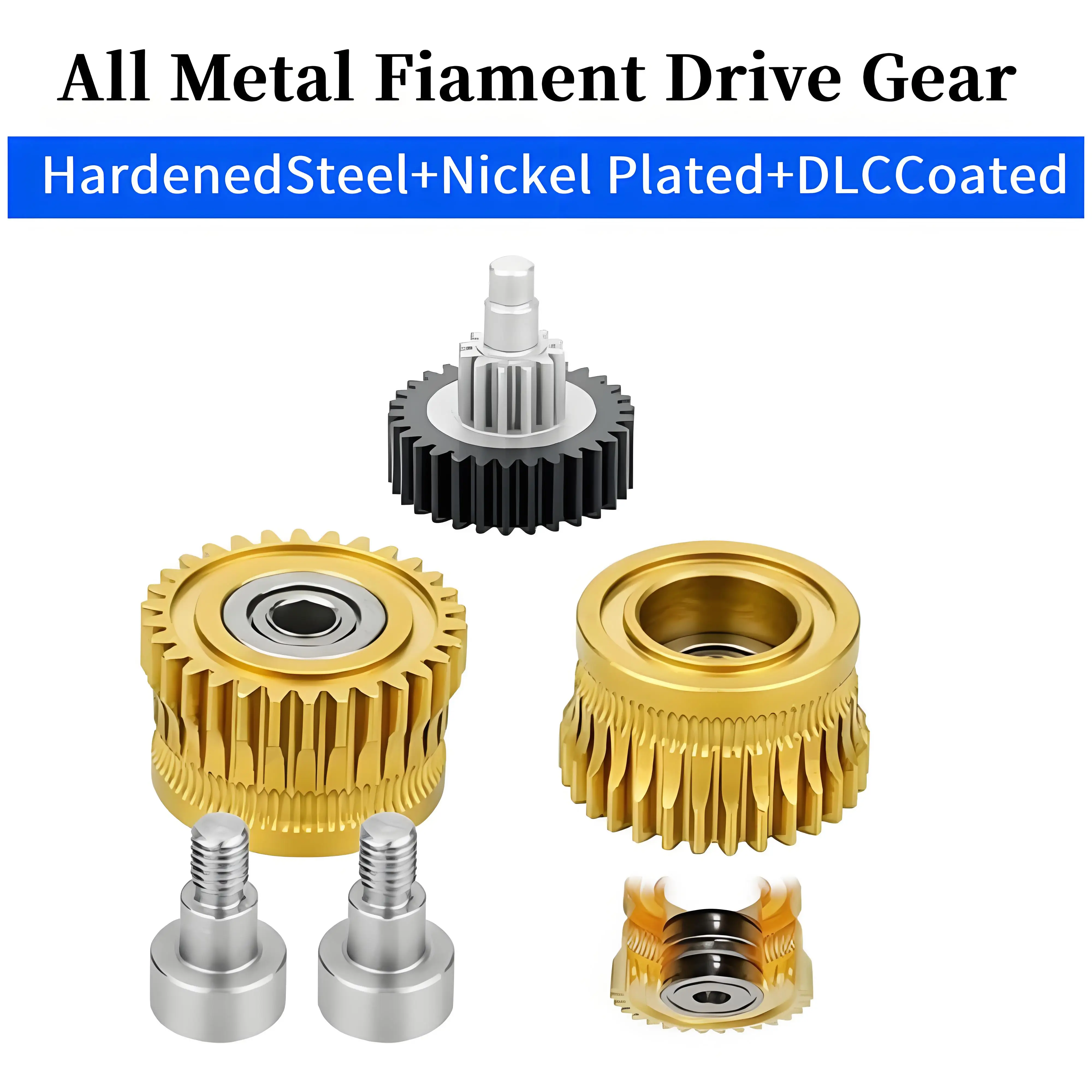 

CR K1C Extruder K1 Gear All Metal Filament Drive Gear for Creality K1 Max Extruder Nickel Plated DLC Coating High Hardness Wear