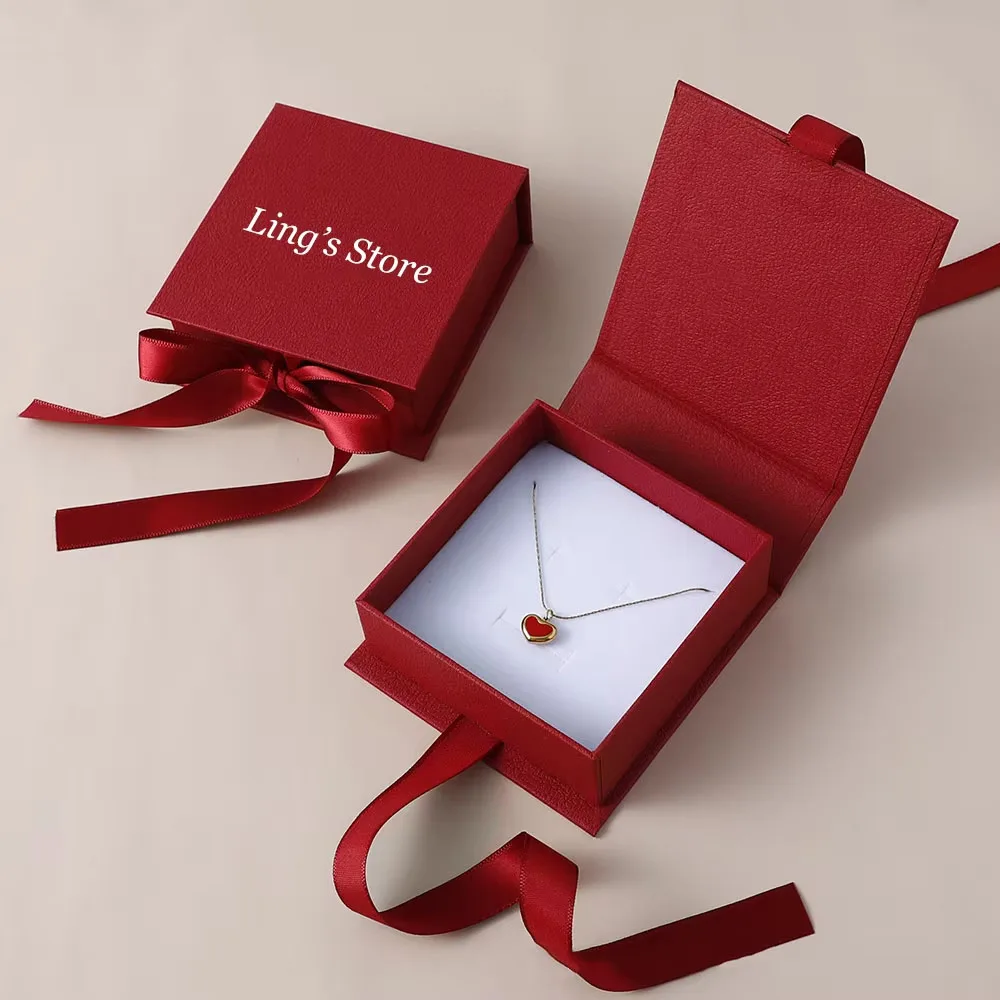 

Набор из 10 персонализированных подарочных коробок с логотипом и текстурой, с лентой, для колец, серег, браслетов, брелоков, карт и других украшений