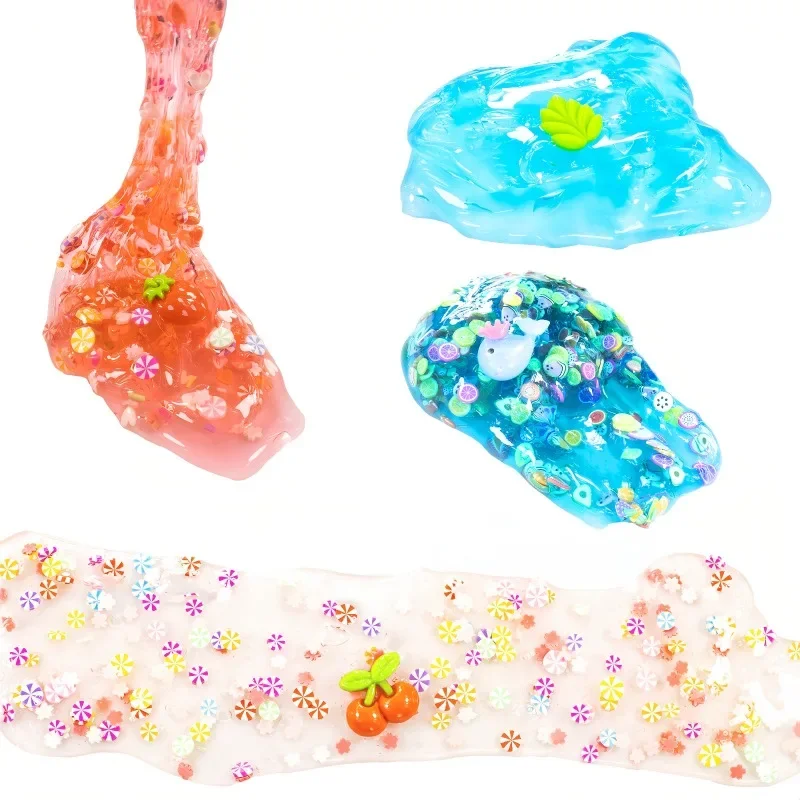 Funny Crystal Slime Various Decompression Mud Toys Foaming Glue Polymer Stress Reliever Prop Educational DIY Toys Birthday Gifts