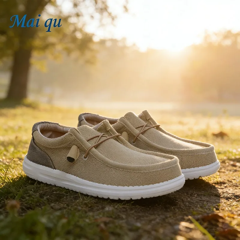 

Men's solid color casual canvas shoes, comfortable,non-slip,and durable. Soft, breathable, and comfortable casual outdoor shoes.