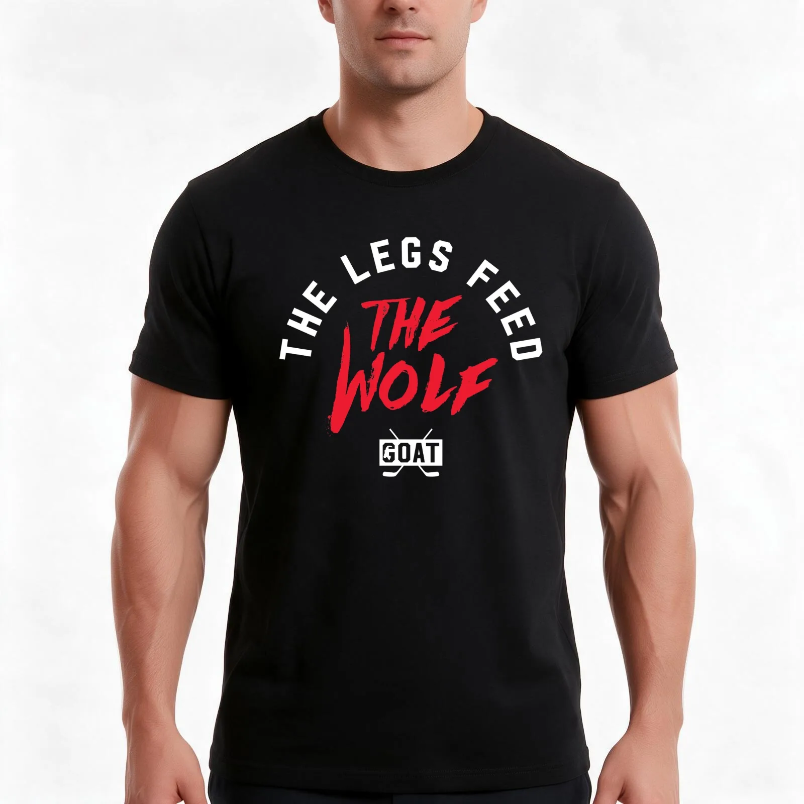The Legs Feed The Wolves T-Shirt, Summer Casual Cotton Tee, Oversized Streetwear Tops, Vintage Graphic Print, Unisex Men Women