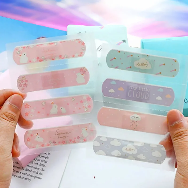 20 Stück mehrfarbige selbstklebende Bandagen, Kawaii wasserdichte Pflaster, Notfall-Pflaster für zu Hause, Kinder-Bandagen-Aufkleber, Wundpflaster