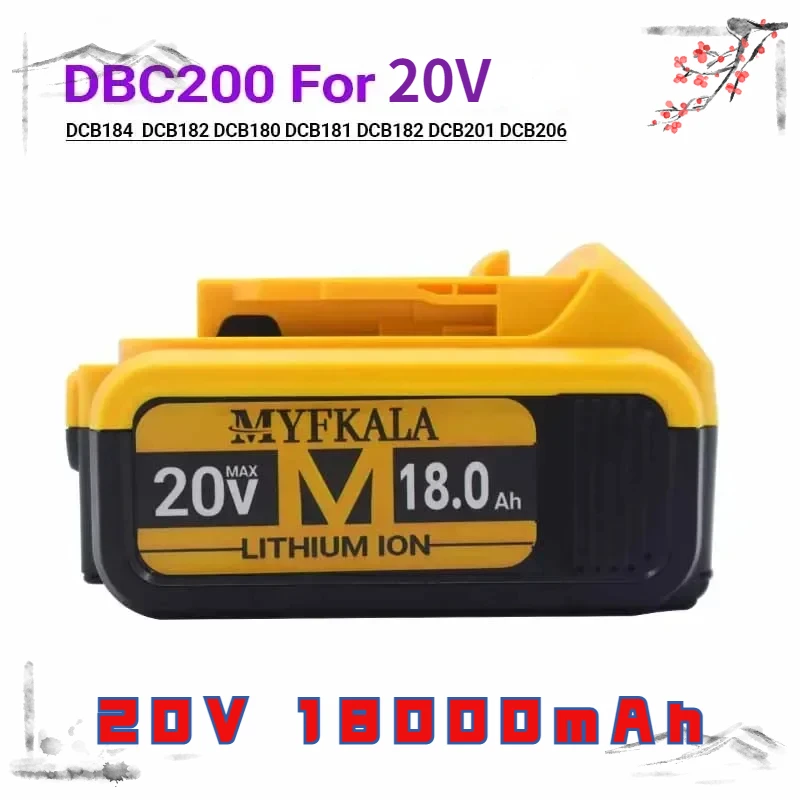 

Dewat Power Tool Battery20V 18000mAh battery DCB205 DCB204 DCB206 DCB206