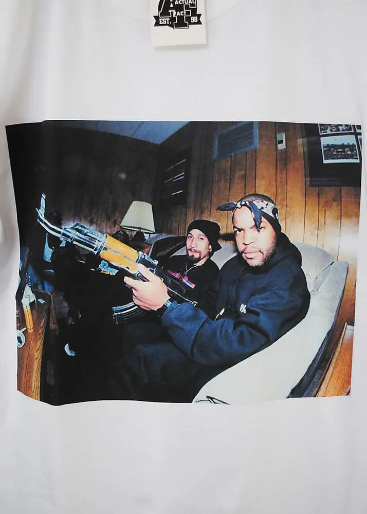 ACTUAL FACT ICE CUBE B REAL CYPRESS HILL AK47 HIP HOP RAP URBAN TEE T-SHIRT