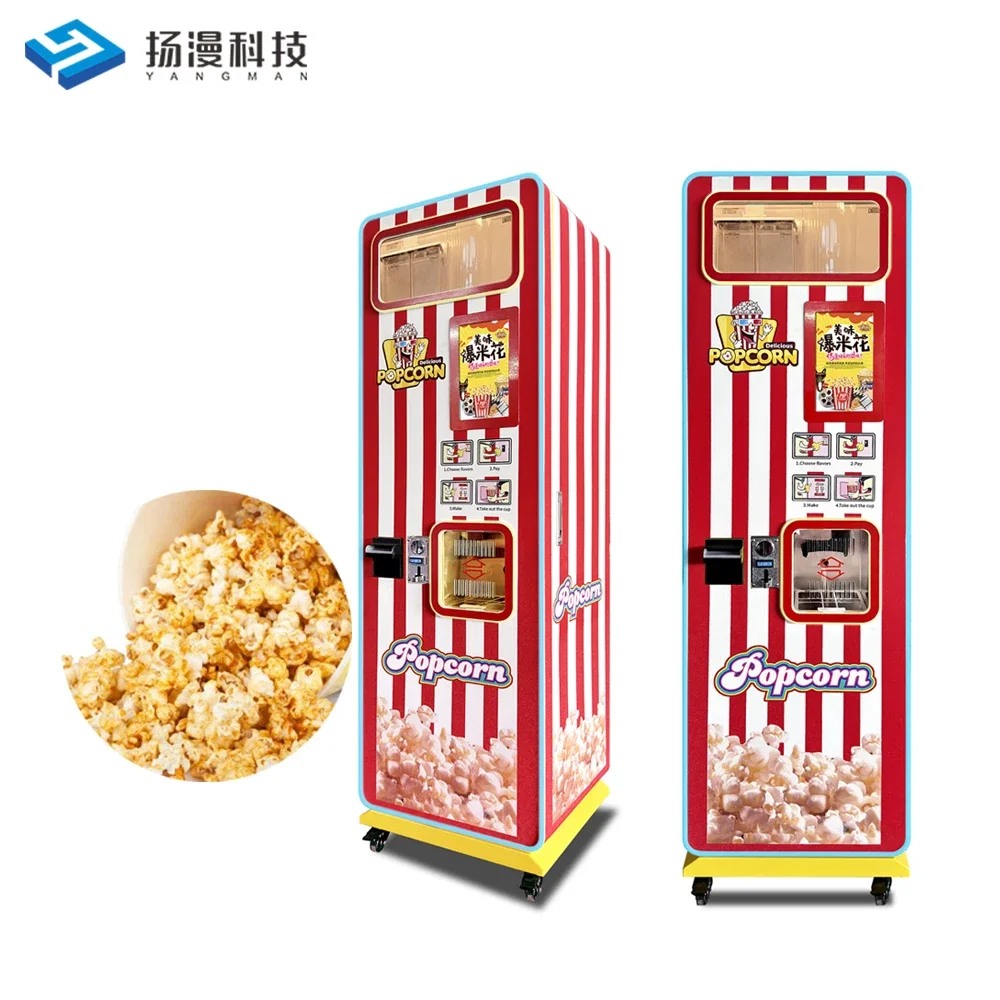 Distributeur automatique de pop-corn en libre-service, facile à utiliser, populaire, vente