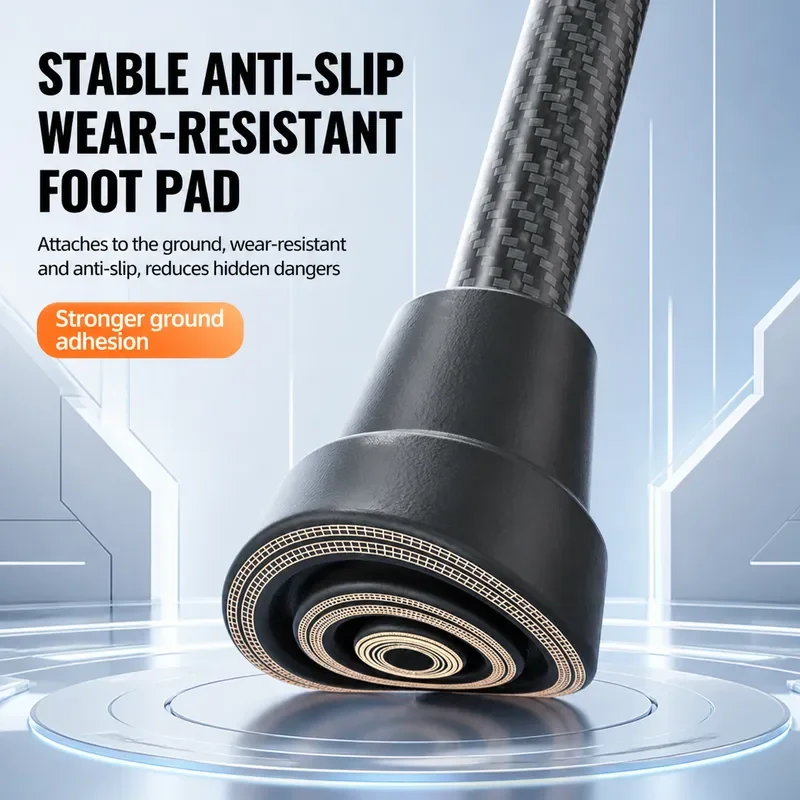 Carbon Fiber Ultra Light Walker Anti Skid Four Corner Stable Crutches for Elderly Export