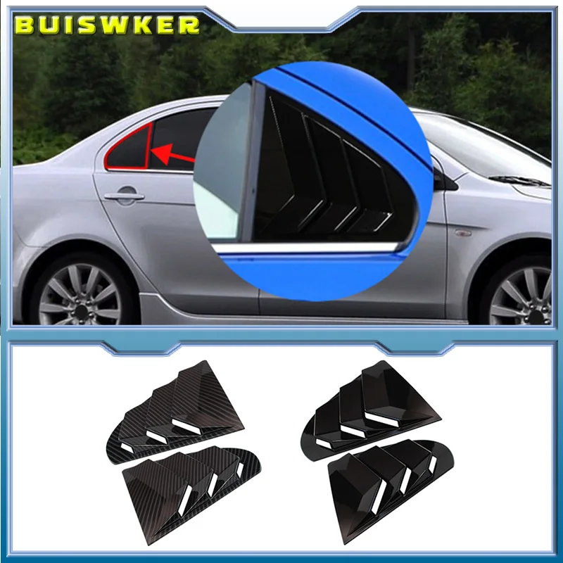Für Mitsubishi Lancer EX X EVO 2008-2018 Hinten Fenster Seite Vent Shutter Lamellen Abdeckung Trim Auto Zubehör Auto teile Carbon Faser