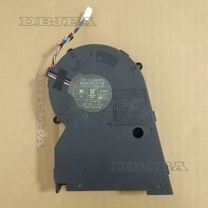 

Cooling Fan for Dell P/N: 4H9JF-A00 4H9JF EFH-12J12W-AP02 28.6CFM min DC 12V 1.0A 4PIN Fan