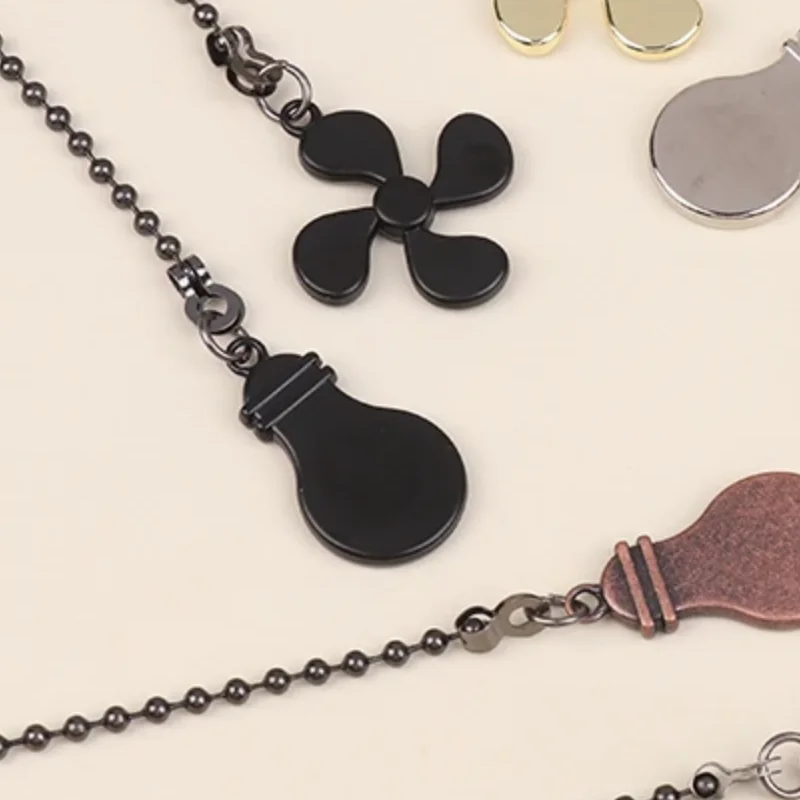 Fan Shape Ceiling Fan Pull Chain Light Shape Chandelier Pull Chain Metal Pendant Pull Chain Extension Chandelier Chain Extender
