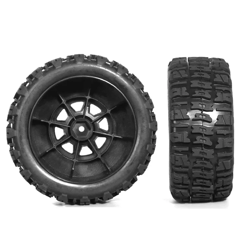 4pcs Short Course Truck Tires Rubber Tyres for 1/10 FS Racing Remo Huanqi 727 RC Car Upgrade Parts Accessories view 5