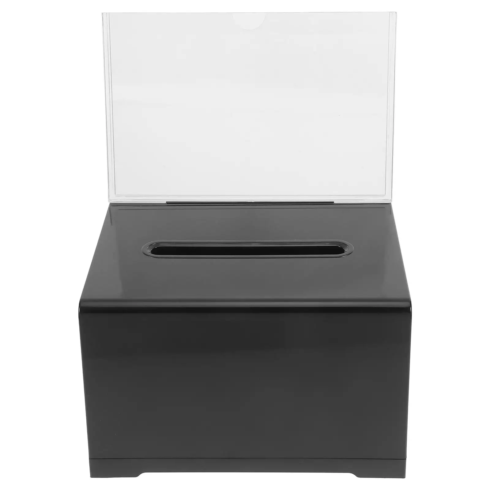 

Business Card Box Clear Acrylic Holder Trade Shows Exhibitions Transparency Capacity Office Suggestion Ballot Donation Wedding