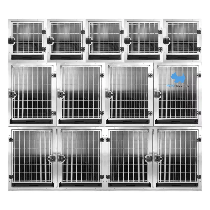 Multifunction Veterinary ICU Cage Stainless Steel Dog & Cat Kennel with Animal Pattern for Pet Owners for Animal Care
