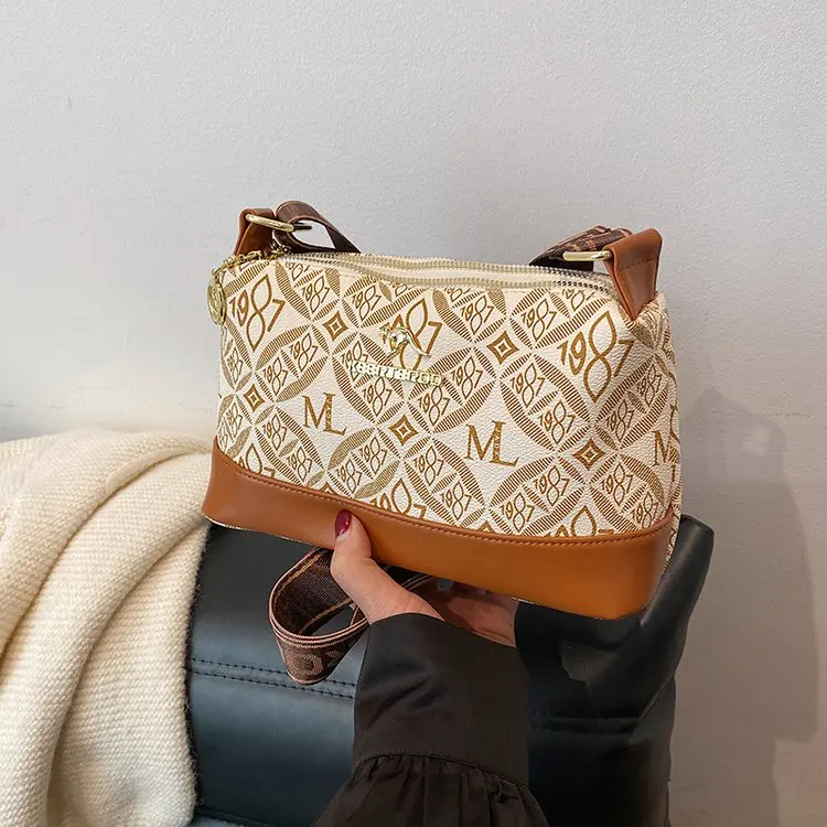 

Женская сумка большой вместимости с винтажным принтом, модная маленькая квадратная роскошная сумка через плечо через плечо