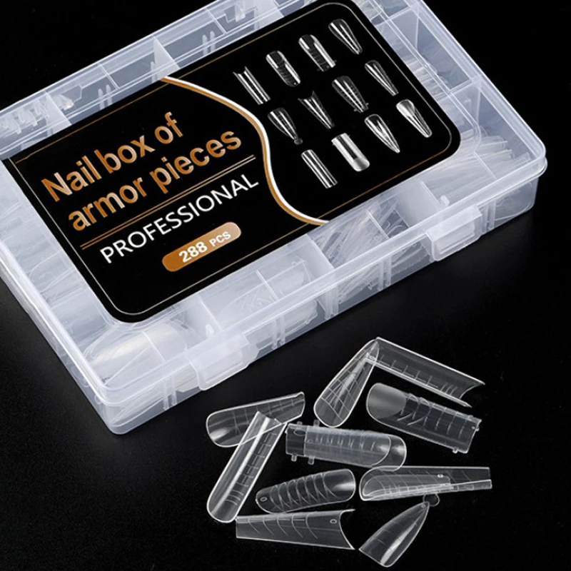 288 قطعة صندوق أظافر تركيب من الأكريليك نصائح أشكال مزدوجة لجل الأشعة فوق البنفسجية بناء سريع تمديد قوالب علوية أدوات اكسسوارات مانيكير #5