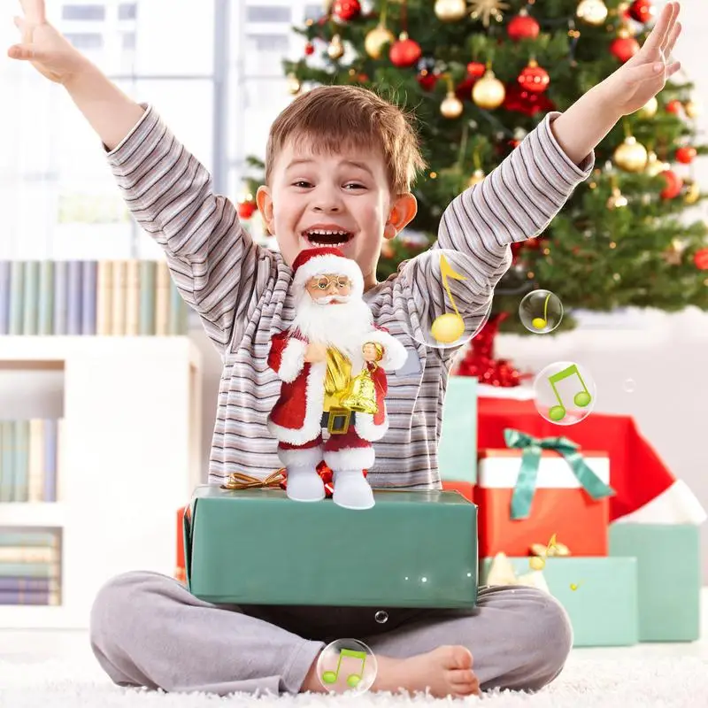 Figurines de Hanches Torsadées du Père Noël, Jouets Musicaux Électriques, Chant Twerk, Utilisation des Hanches, Cadeau de Noël et du Nouvel An