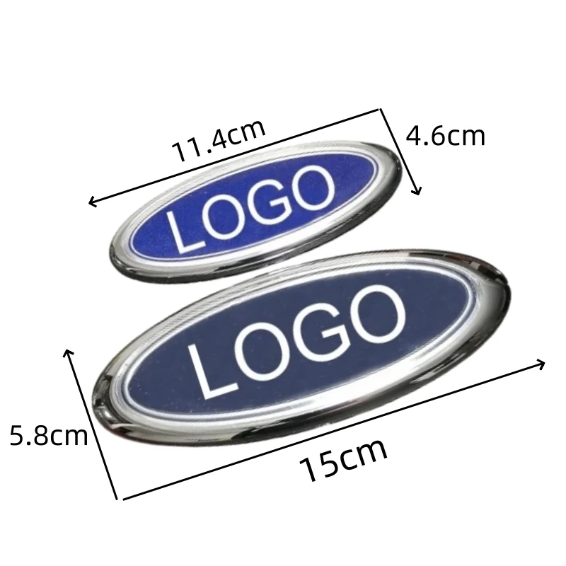 

1pcs Car Front Bonnet Emblem Badge Rear Trunk Sticker For Kuga Transit Ecosport Fiesta Mk7 Focus mk3 Ranger Mondeo Accessories