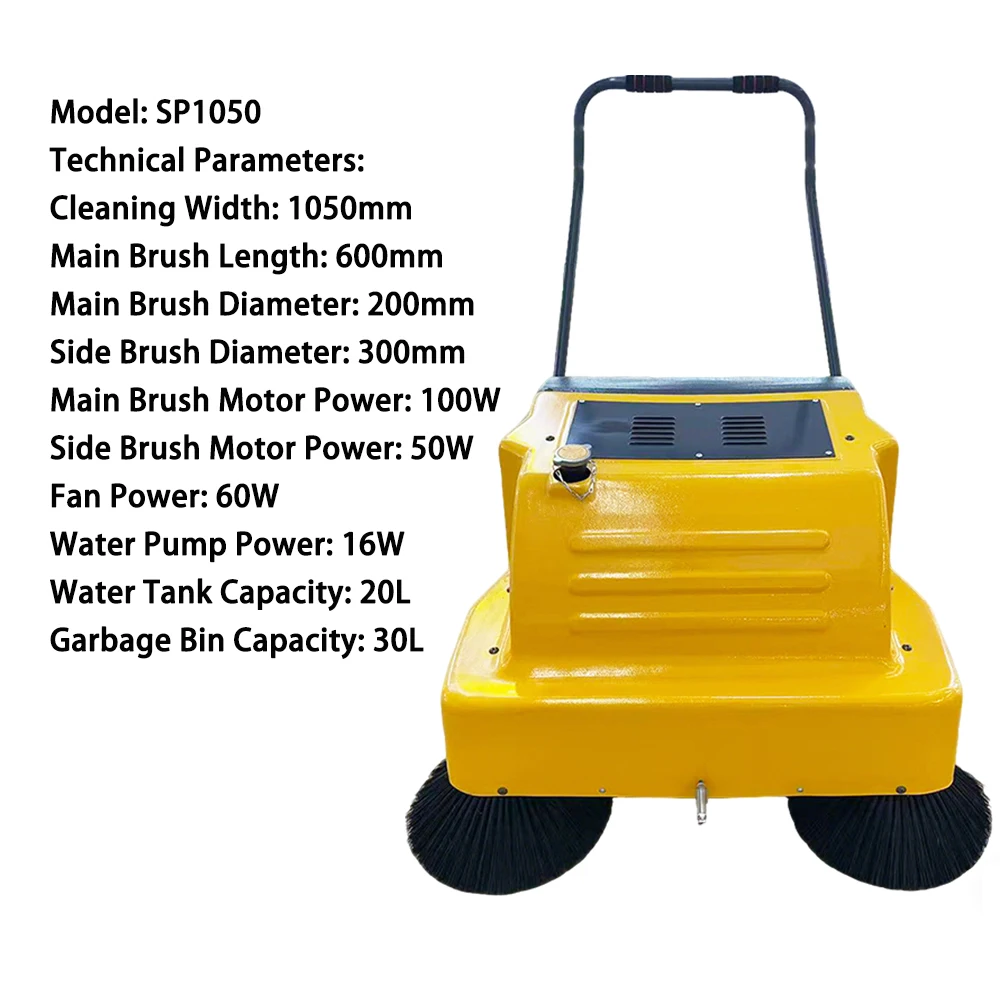 Walk-Behind Hand-Powered Floor Sweeper, Road Electric Cleaning Sweeper, Street Sweeper Excluding Freight