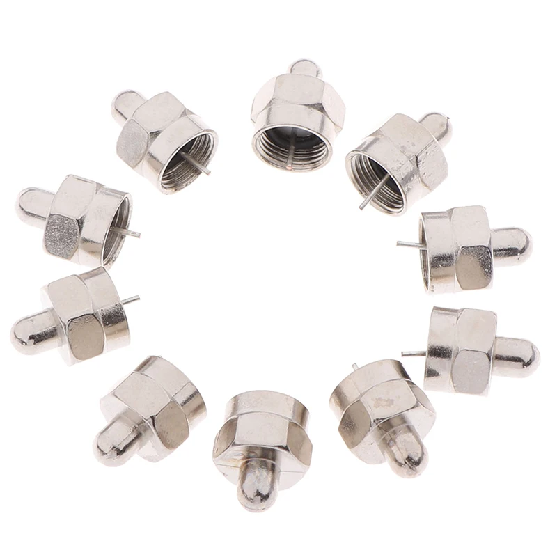 New 10pcs 75 Ohm F Type Coaxial Male Terminator End Caps Connectors RF Port
