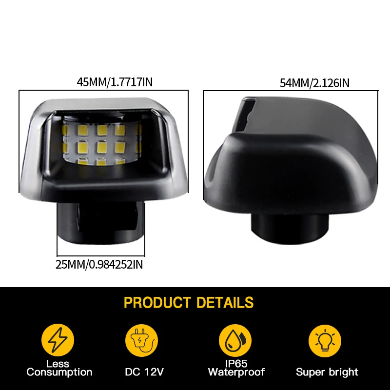 LED License Plate Lights For 2007-2019 Nissan Navara D40 Frontier 26510-ZP50A 26510-EA820 26510-ZP30A 26510-ZJ00A 26510-9FM0A