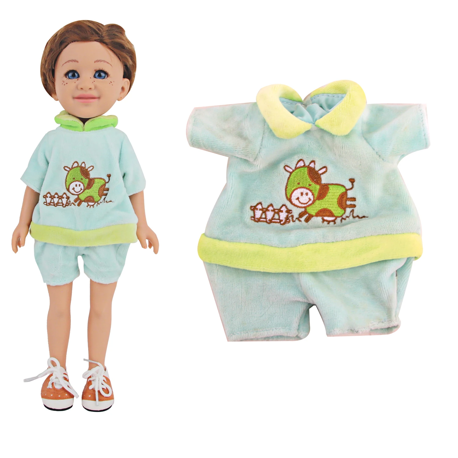 14.5 Inches American Doll Clothes Boy Clothes Set Girl Dress For 35cm Baby New Born,DIY,Russia Doll Cotton Doll Toys Gift