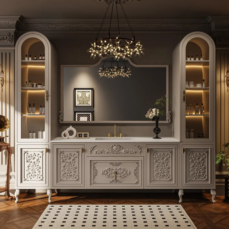 

Luxury Partitions Bathroom Cabinet Organizer Gadgets Accessories Skincare Cupboard Modern Floor Archivadores Trendy Furniture