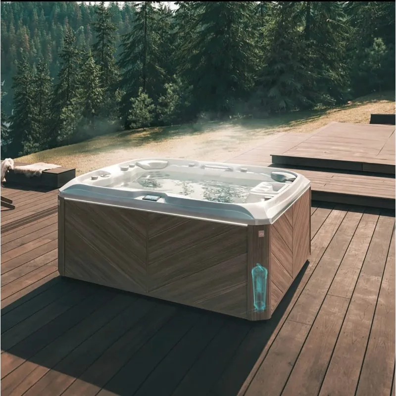 2026 Hot Sale FL Customized Luxury Spa Exterior Whirlpool Tubs Rectangular Garden Hot Tub Swim Spas Pool for Garden Massage Use