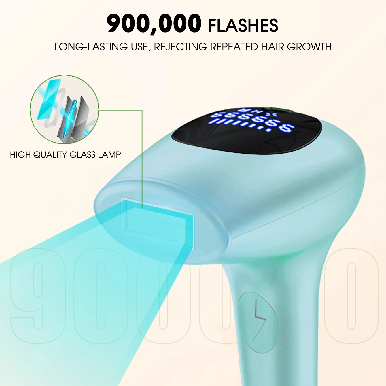 8 Stufen IPL Haarentfernung Handheld LCD Display 900.000 Blitze IPL Epilierer für Frauen Körper Bikinis Scham Professioneller Epilierer