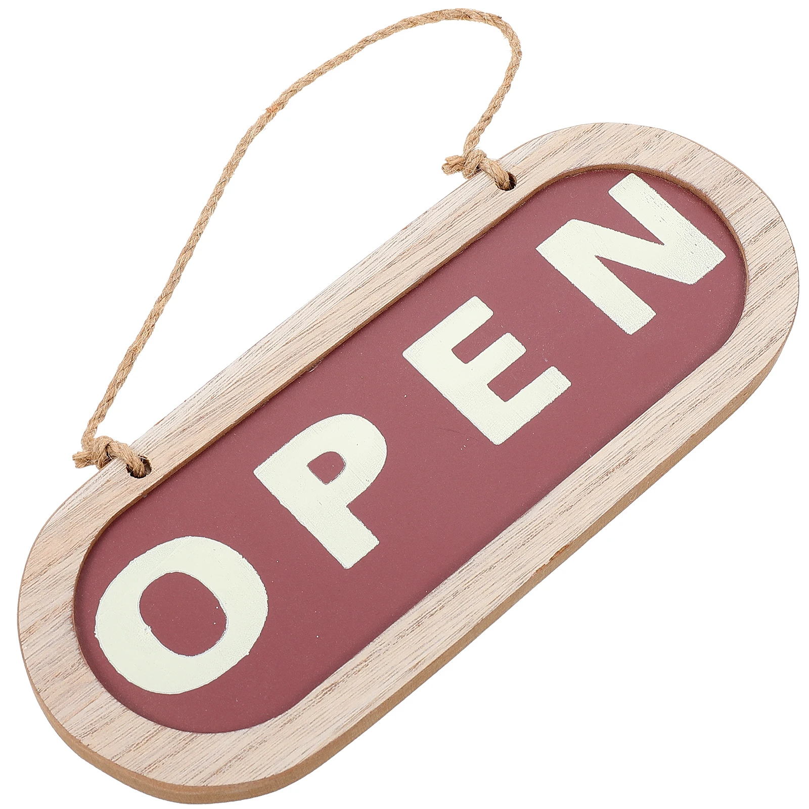 

07pcs Wooden Door Home Decor Hanging The Shop Is Closed And Listed Panel Rope Shop Open Close Wood Party Ornament