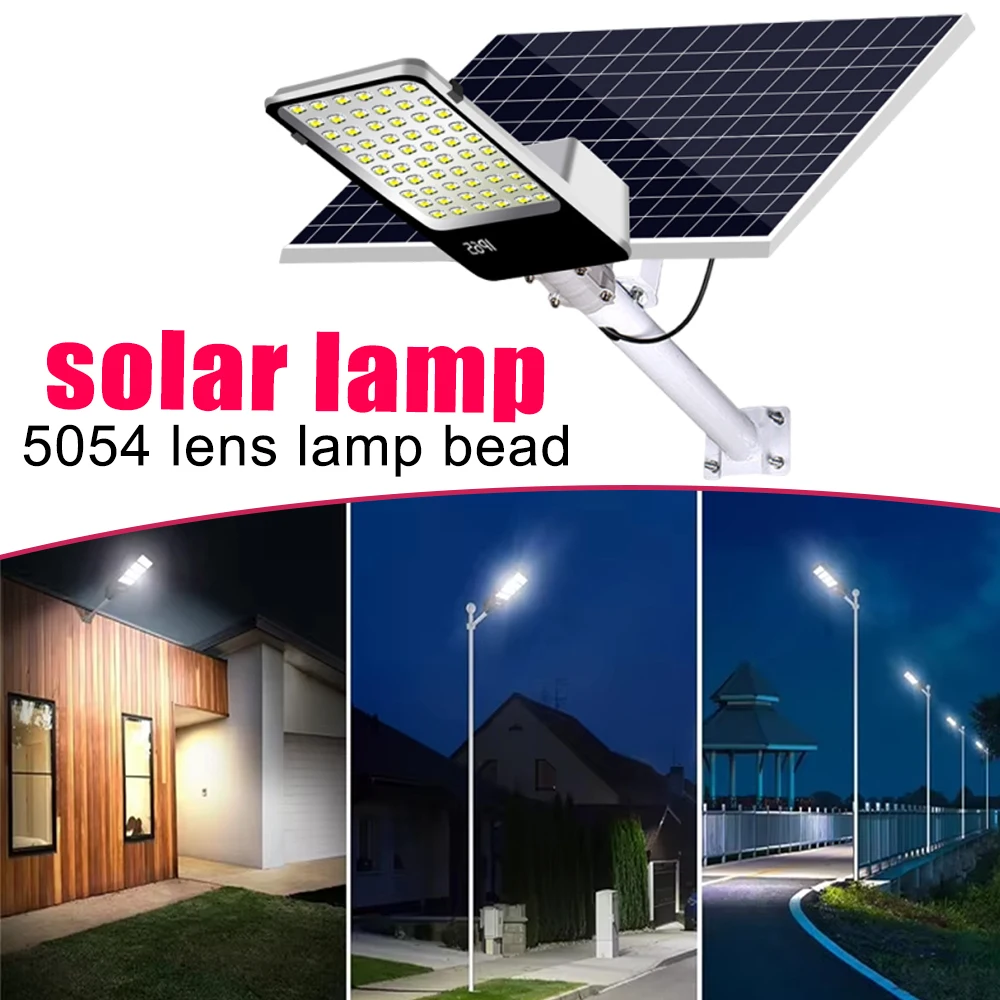 High Power Solar Street Light 5054 Lens Beads Waterproof Lightning Protection Super Bright Outdoor Home Yard Road Lamp