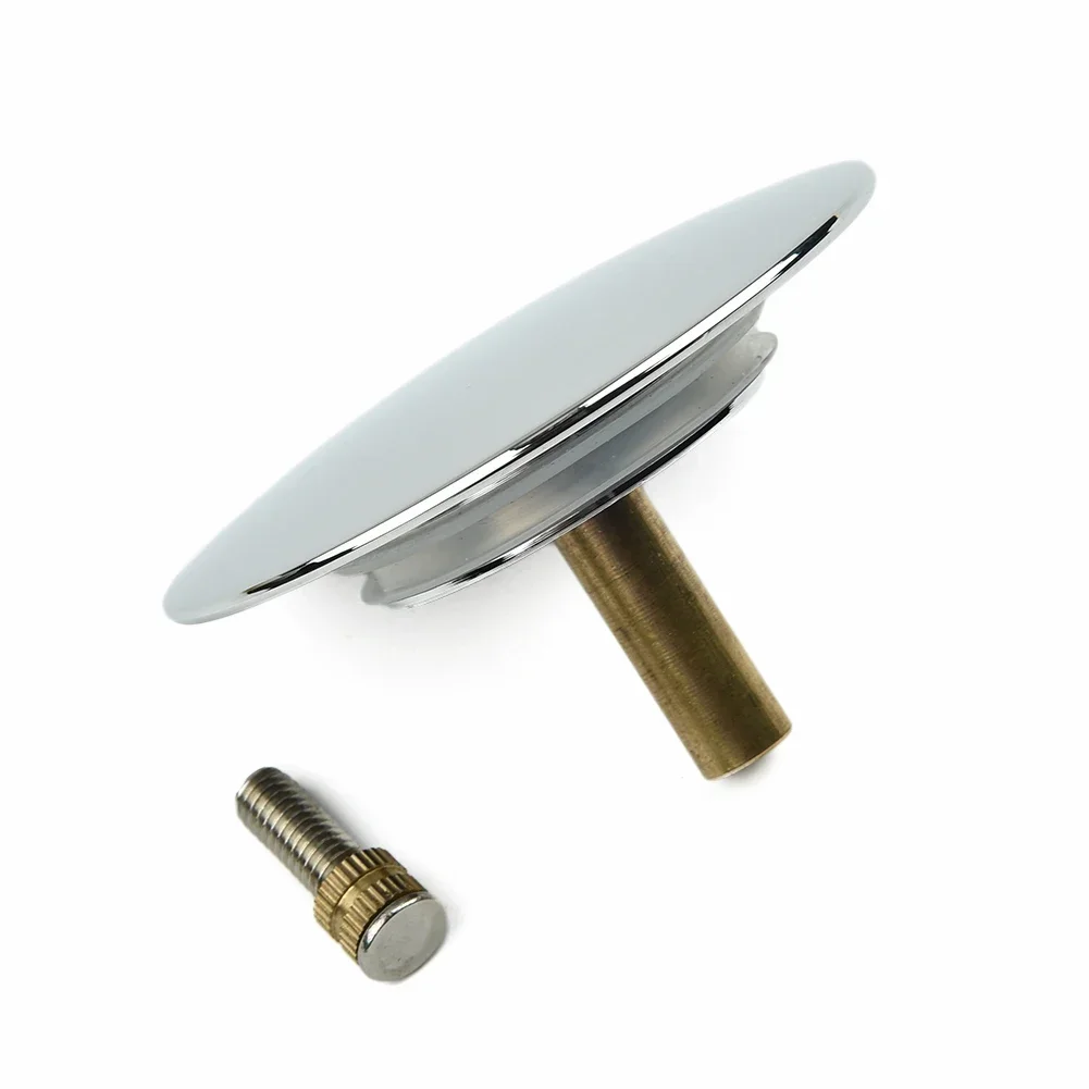 Practical Bath Basin Waste Stopper Plug, Adjustable Height Design Stainless Steel + Brass Construction, Easy Installation