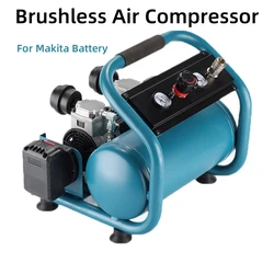 21V Brushless Electric Air Compressor Quiet Oil-free Portable Air Pump for Home Repair Tire Inflation Whisper Compressor