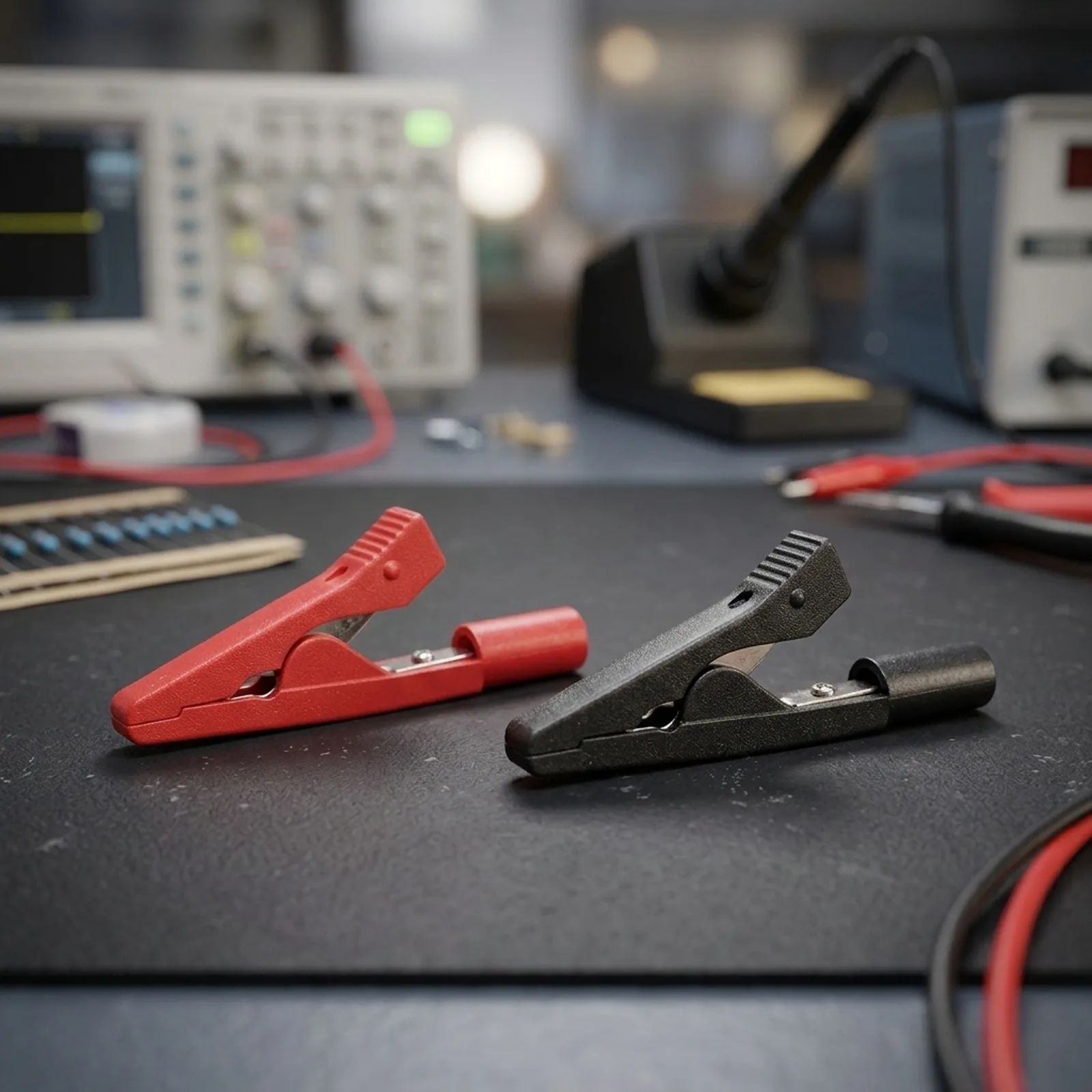 Testing 2mm Test Clip Nickel Plated Tip 2mm Banana Connector Nickel Plating 10A Current Capacity For Alligator Clamp