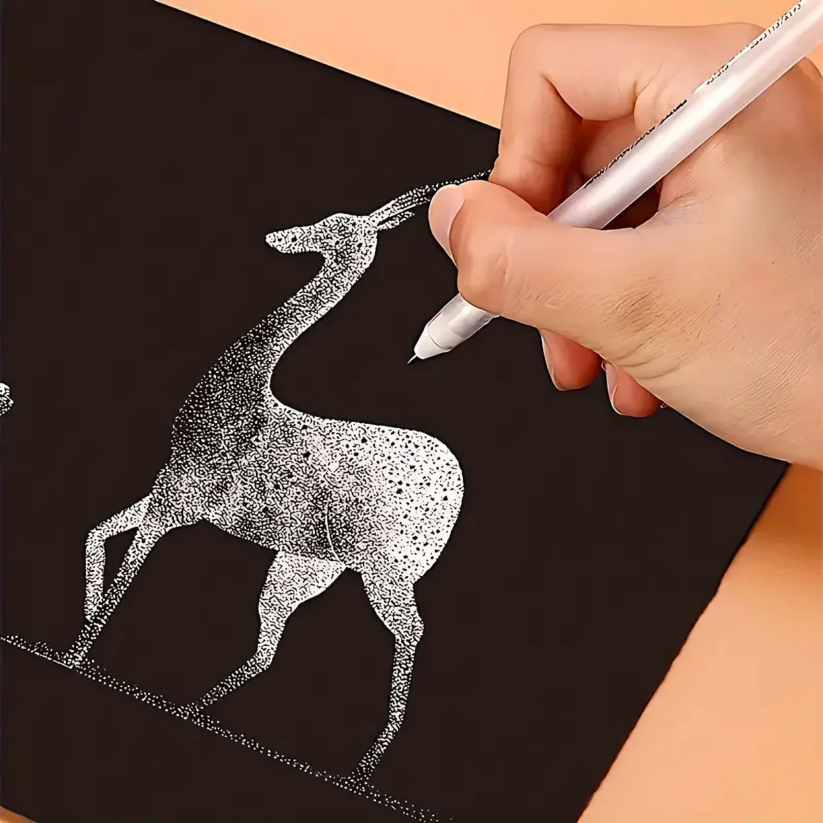 White Highlighter Gel Pens, Perfect for Artists, Comic Drawers, and Creative Projects on Black Surfaces, For Professional Use image 5