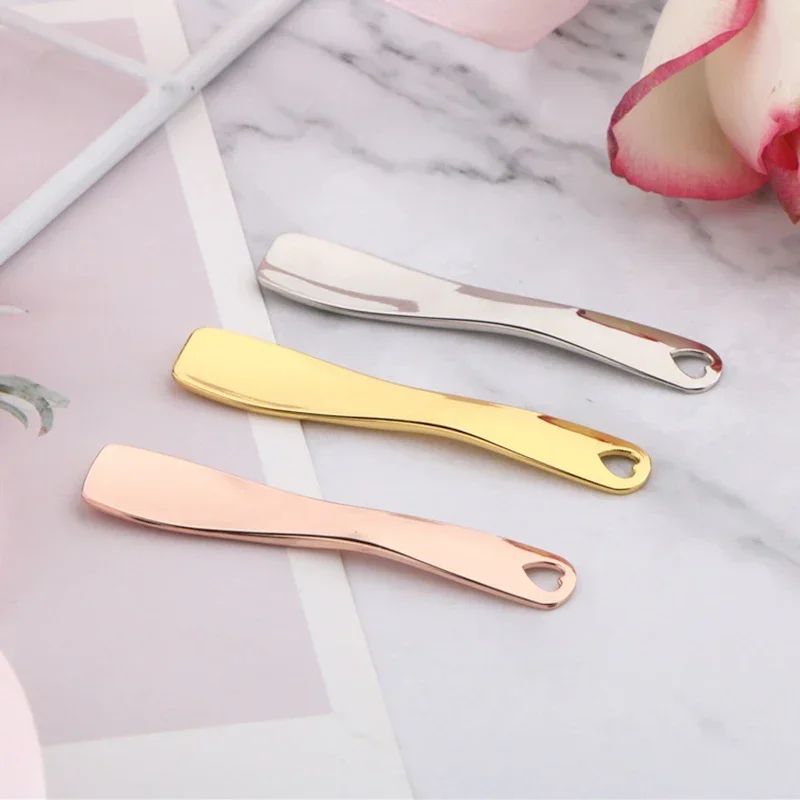 Espátula de maquillaje de Metal, cuchara curva de aleación de Zinc, máscara Facial, crema para ojos, cepillo para mezclar, Mini cuchara, palo, herramienta cosmética de belleza para el cuidado de la piel
